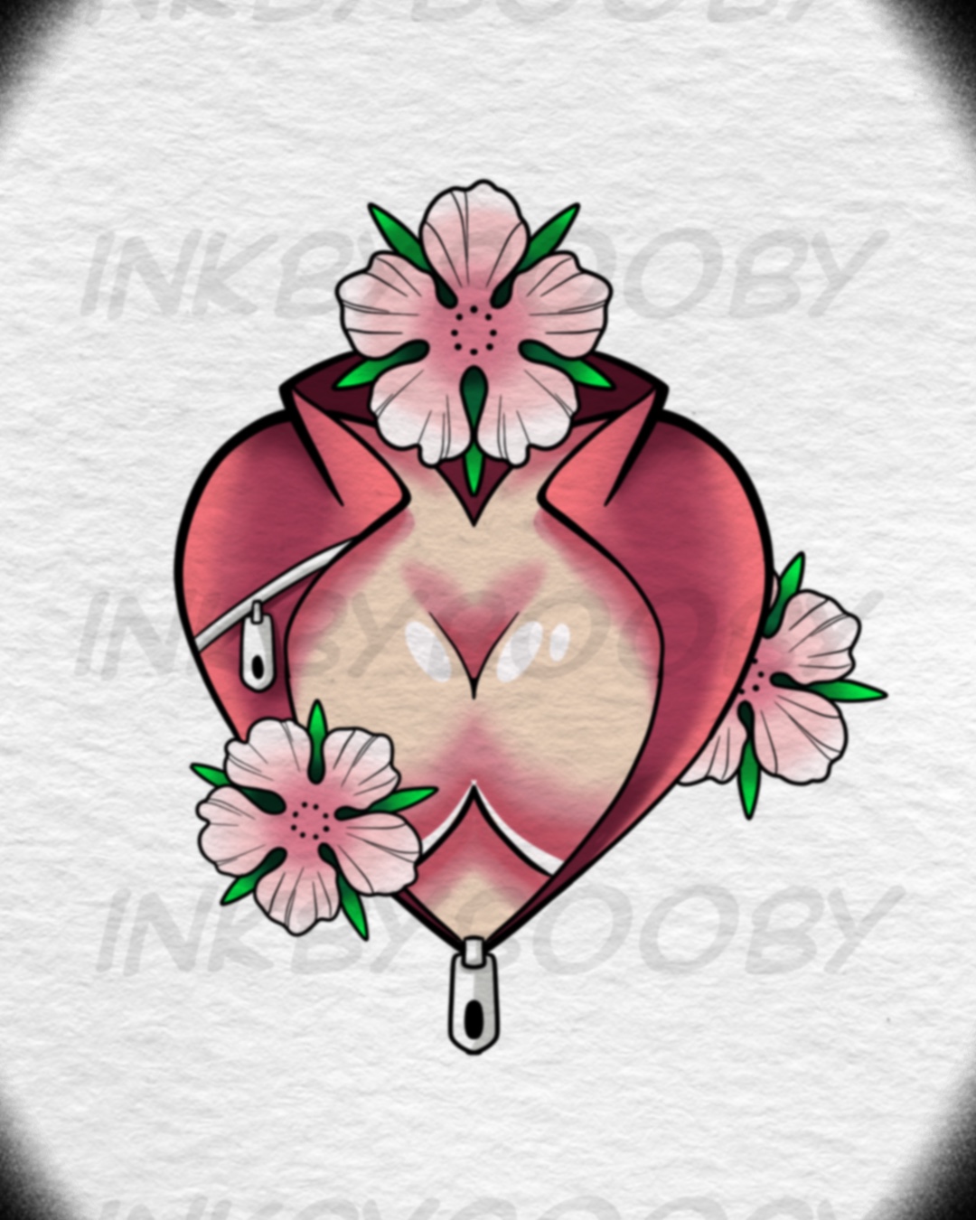 Floral Anime Tattoo