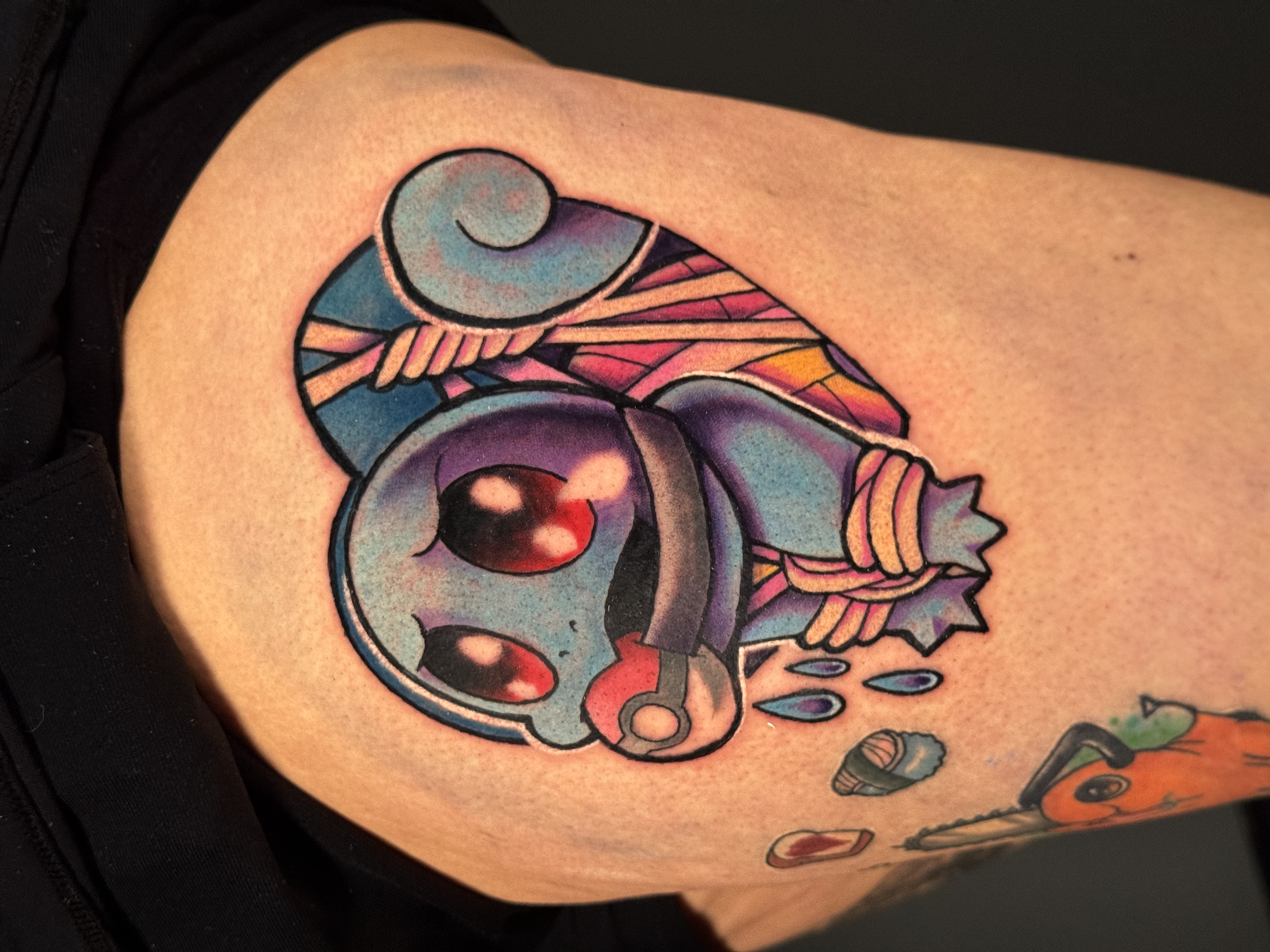 Squirtle Pokémon New School Color Tattoo